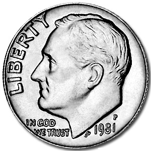 Buy 1981-P Roosevelt Dime BU