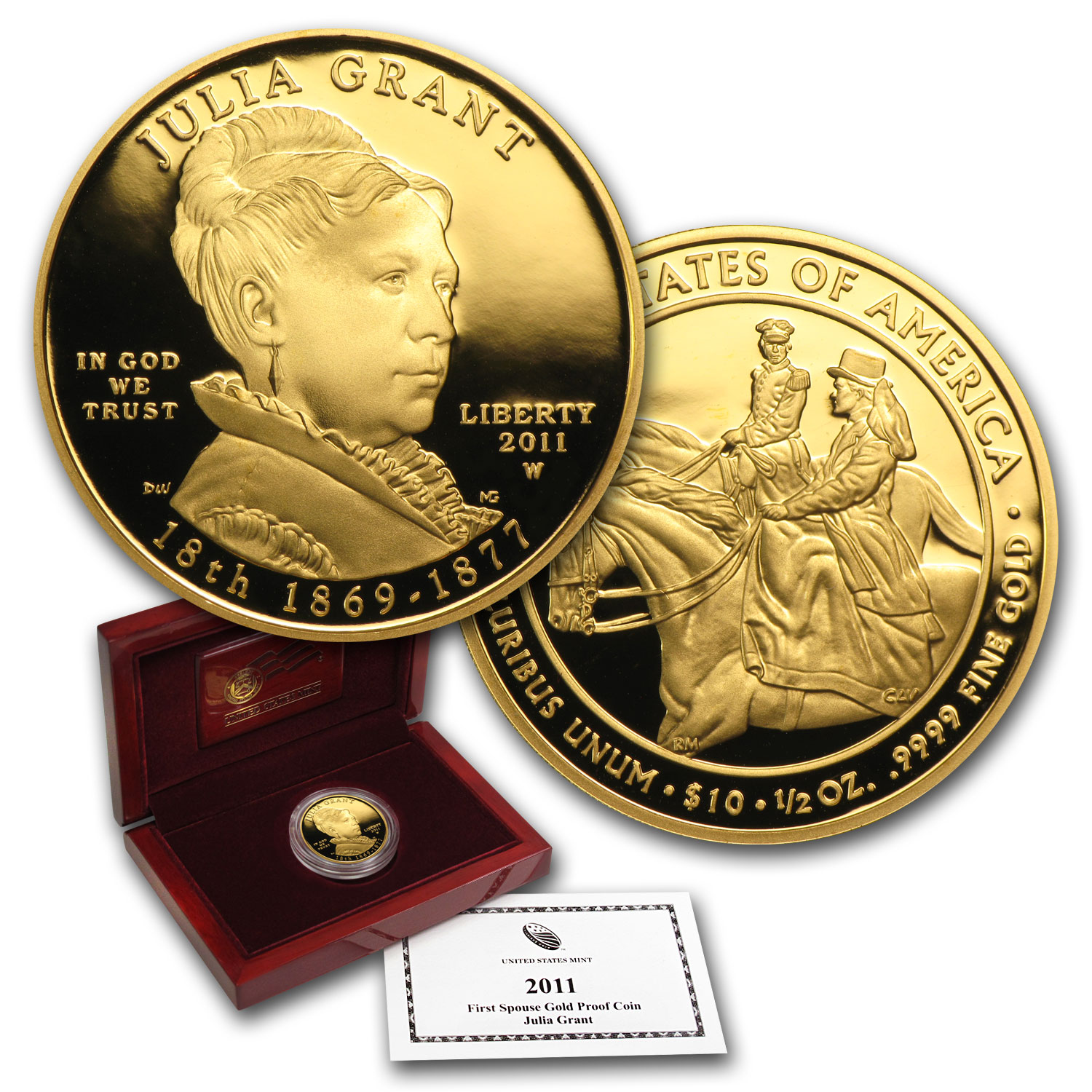 Buy 2011-W 1/2 oz Proof Gold Julia Grant (w/Box & COA) - Click Image to Close