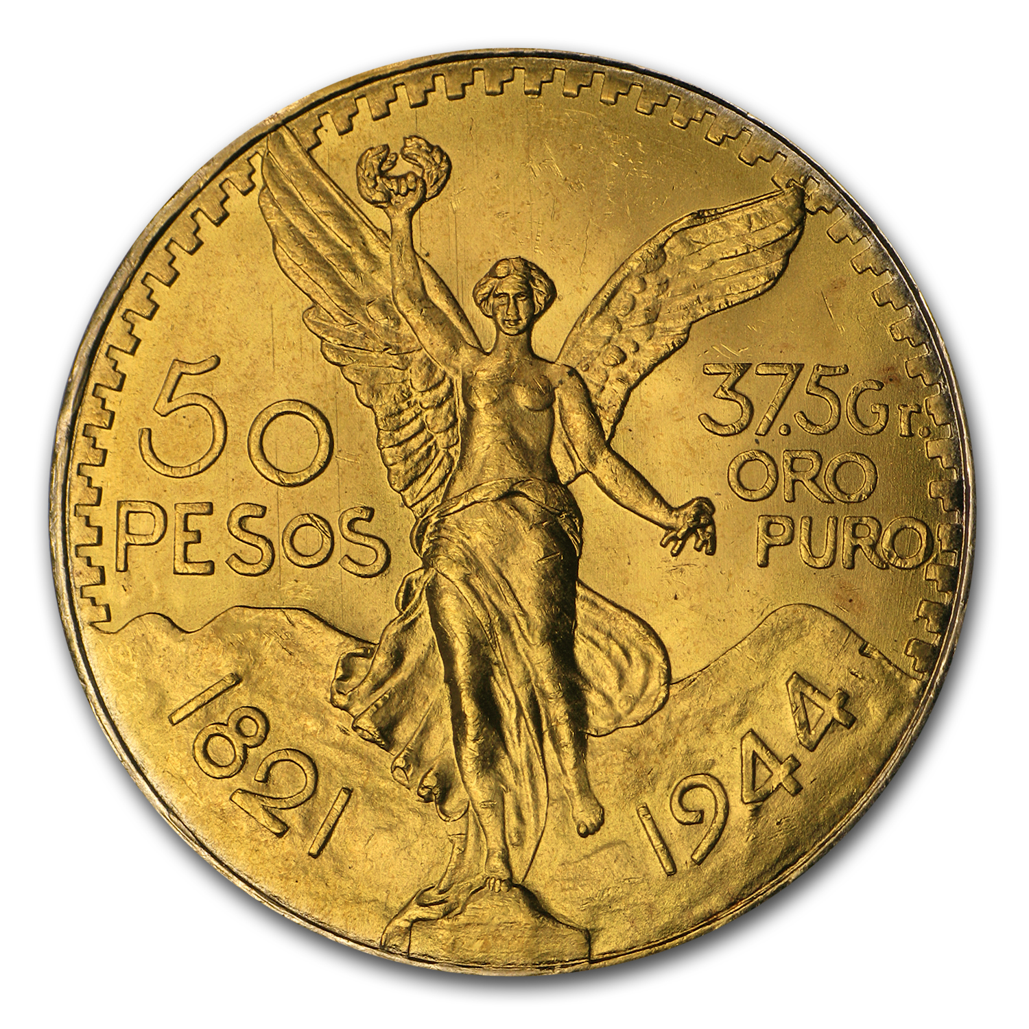 Buy 1944 Mexico Gold 50 Pesos BU - Click Image to Close