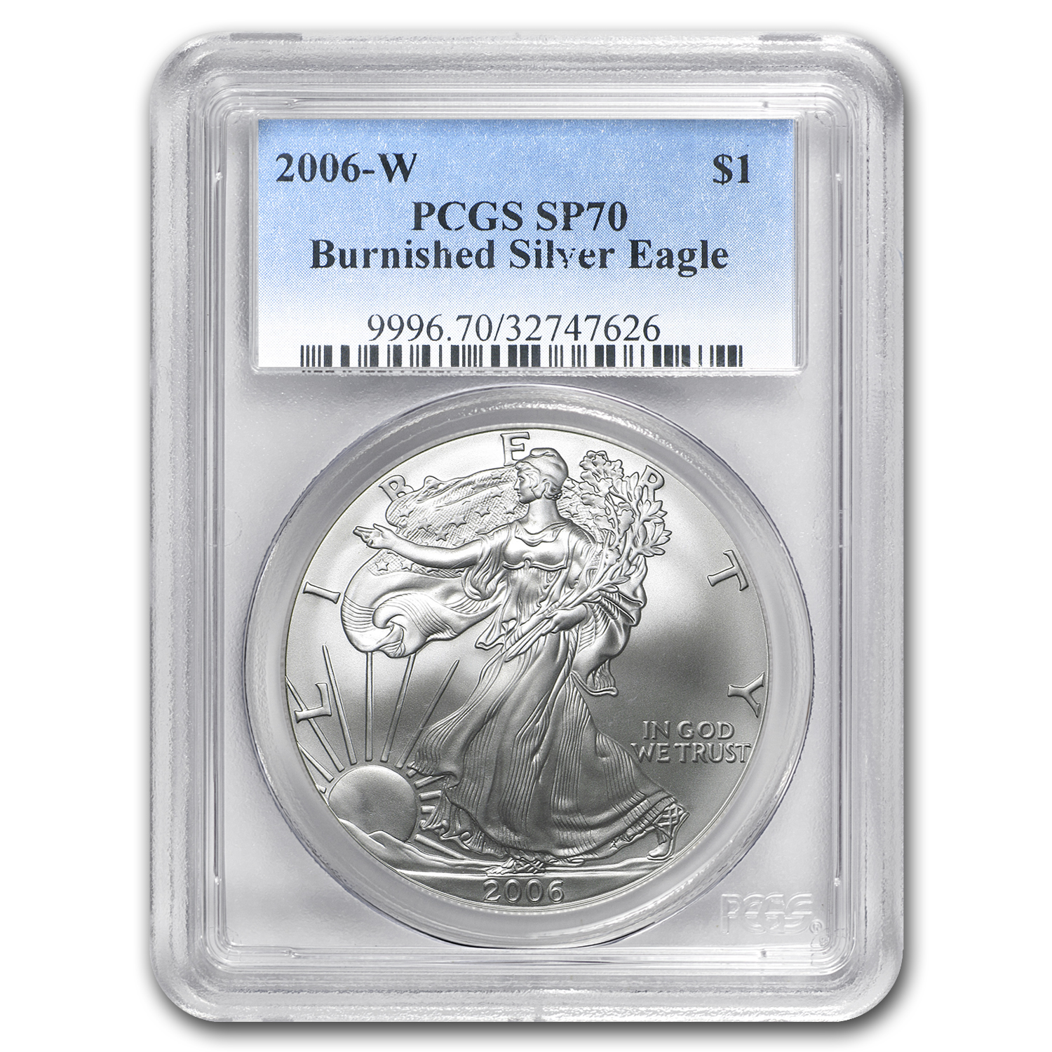 Buy 2006-W Burnished American Silver Eagle SP-70 PCGS