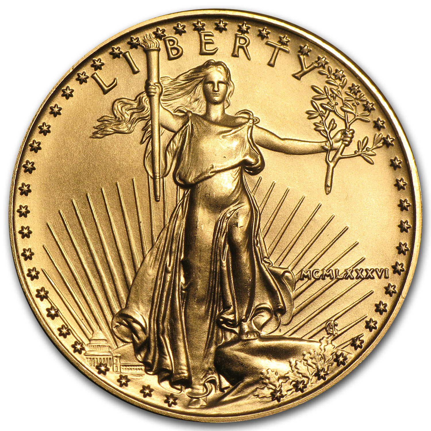 Buy 1986 1/2 oz American Gold Eagle BU (MCMLXXXVI) - Click Image to Close