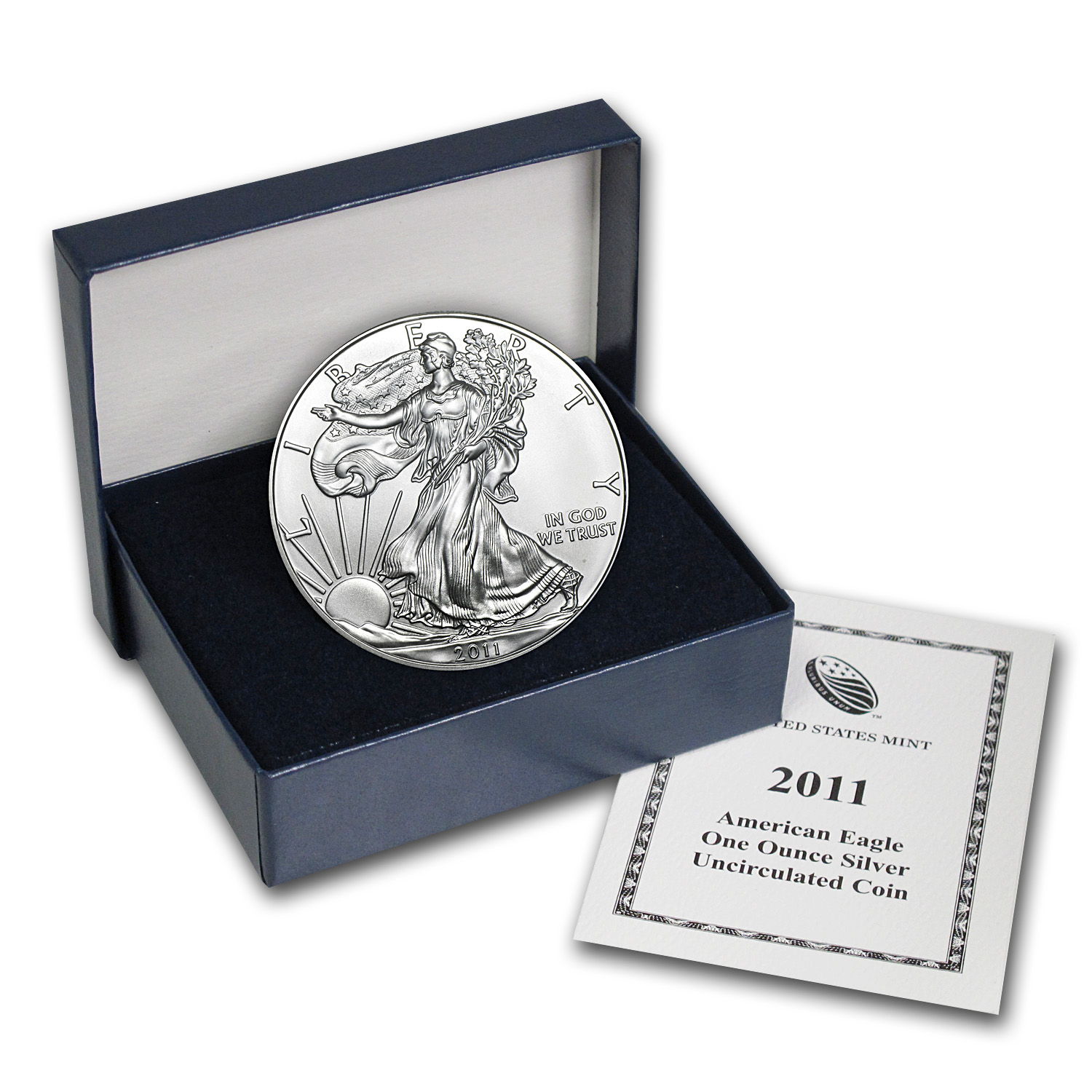 Buy 2011-W Burnished American Silver Eagle (w/Box & COA) - Click Image to Close