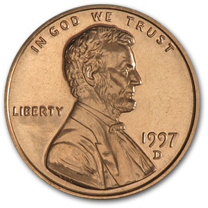 Buy 1997-D Lincoln Cent BU (Red) - Click Image to Close