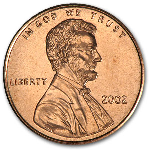 Buy 2002 Lincoln Cent BU (Red)