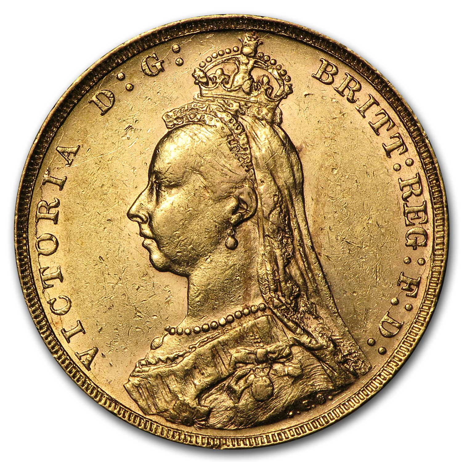 Buy 1887-1893 Great Britain Gold Sovereign Victoria Jubilee VG-XF - Click Image to Close