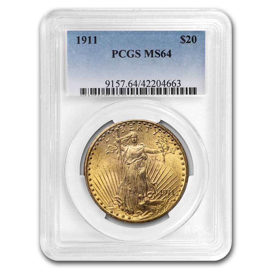 Buy 1911 $20 Saint-Gaudens Gold Double Eagle MS-64 PCGS - Click Image to Close