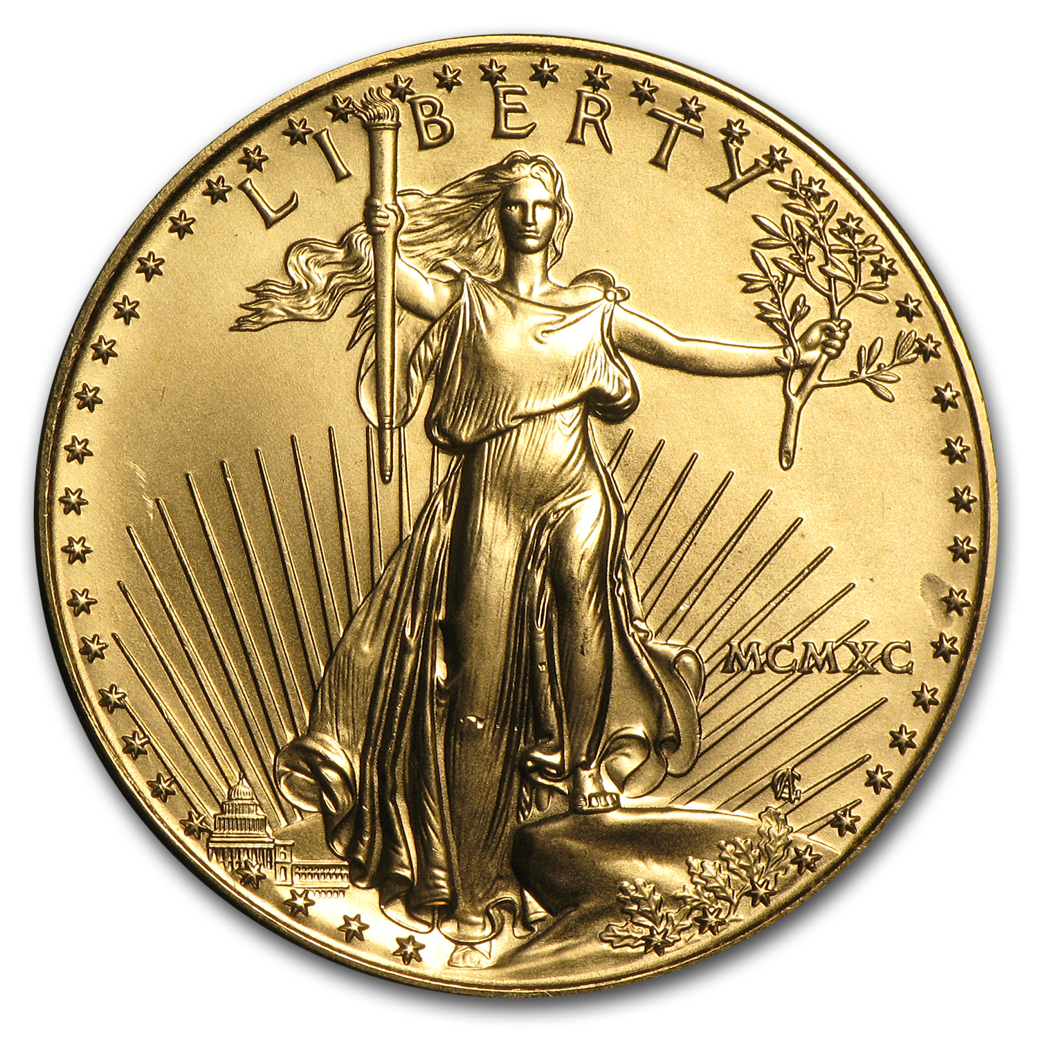 Buy 1990 1 oz American Gold Eagle BU (MCMXC)