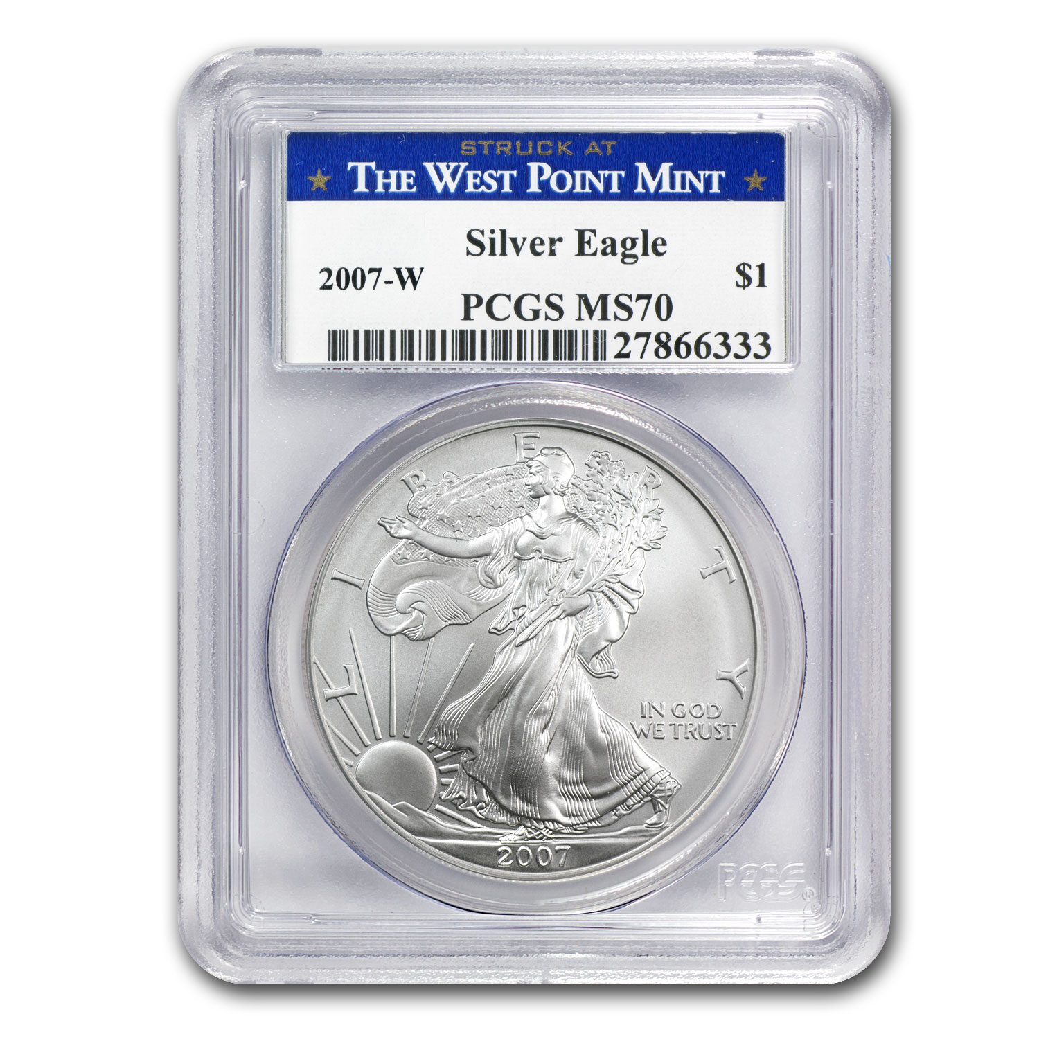 Buy 2007-W Burnished American Silver Eagle MS-70 PCGS - Click Image to Close