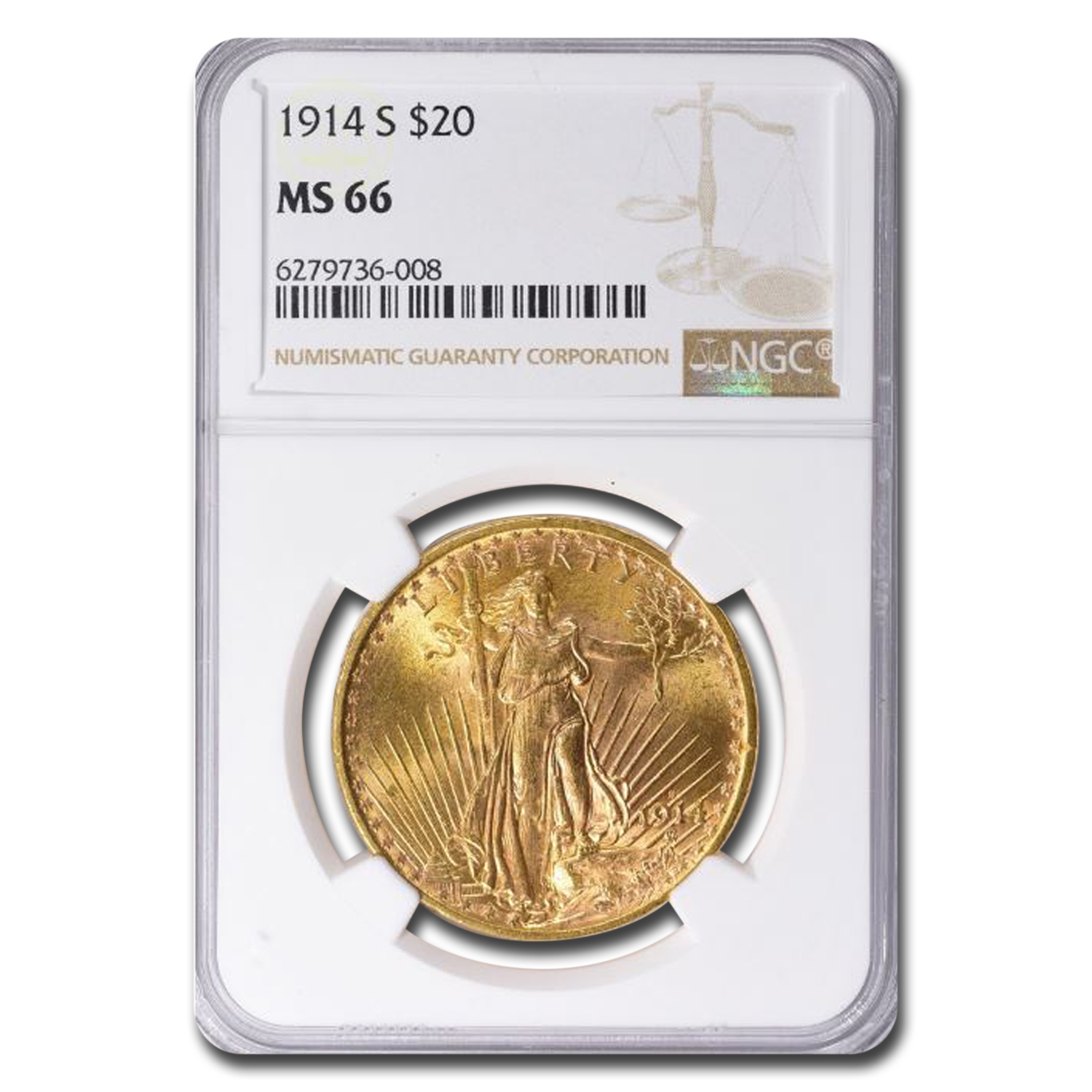 Buy 1914-S $20 Saint-Gaudens Gold Double Eagle MS-66 NGC - Click Image to Close