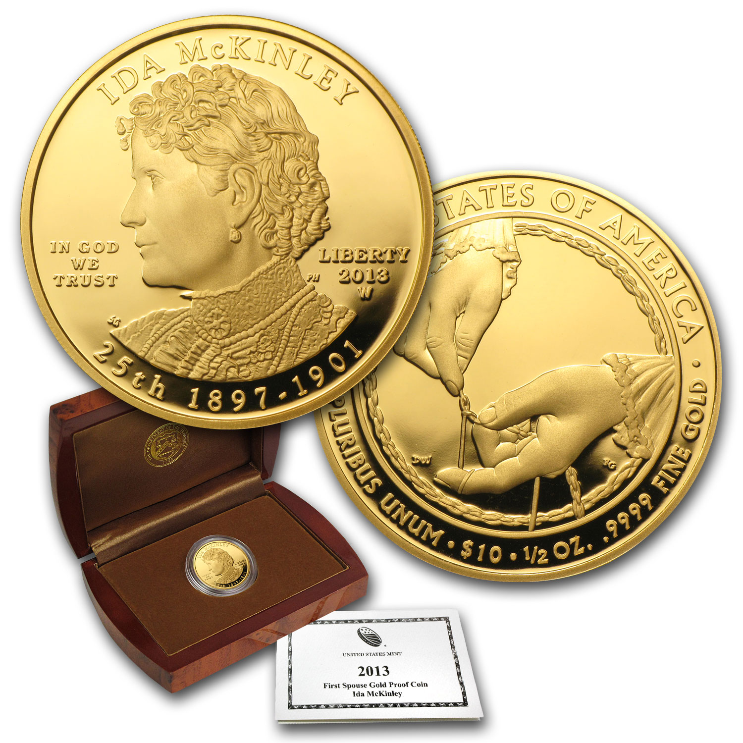 Buy 2013-W 1/2 oz Proof Gold Ida McKinley (w/Box & COA) - Click Image to Close