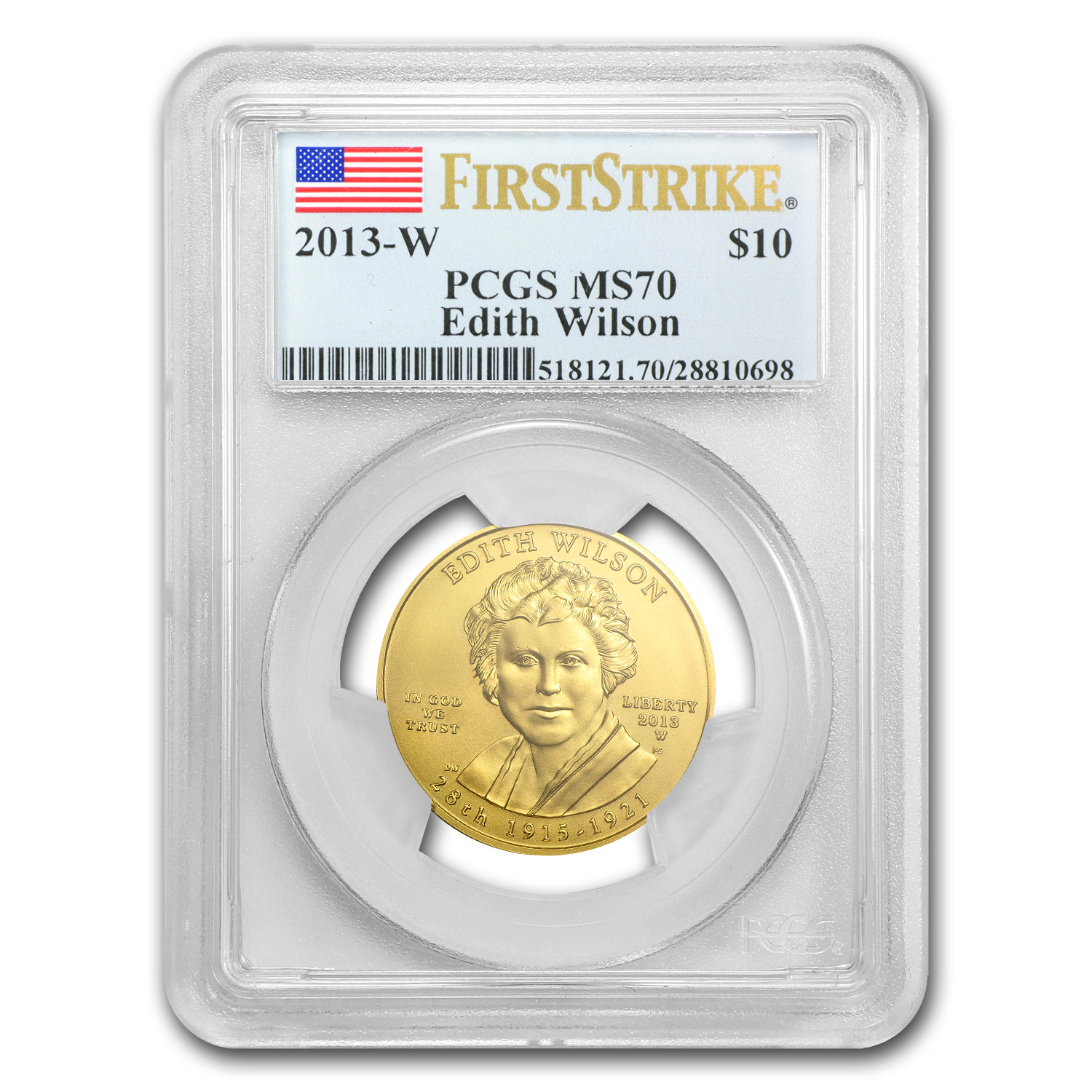 Buy 2013-W 1/2 oz Gold Edith Wilson MS-70 PCGS (FirstStrike?) - Click Image to Close