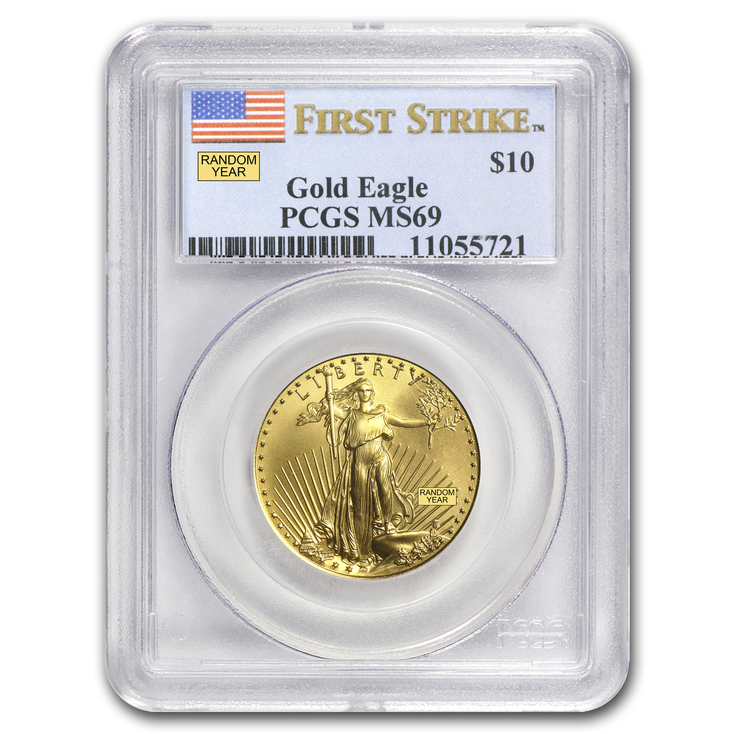 Buy 1/4 oz American Gold Eagle MS-69 PCGS (Random Year) - Click Image to Close