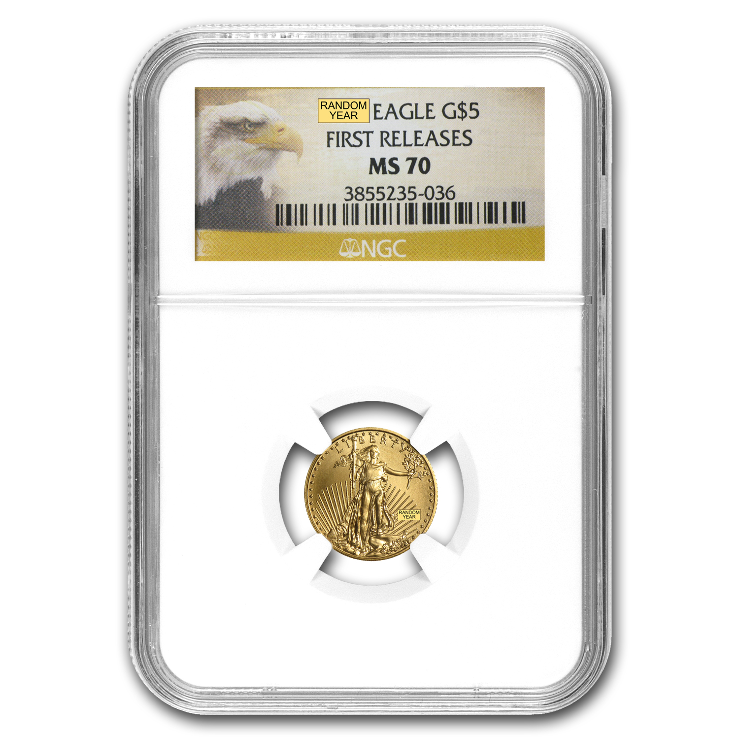 Buy 1/10 oz American Gold Eagle MS-70 NGC (Random Year) - Click Image to Close