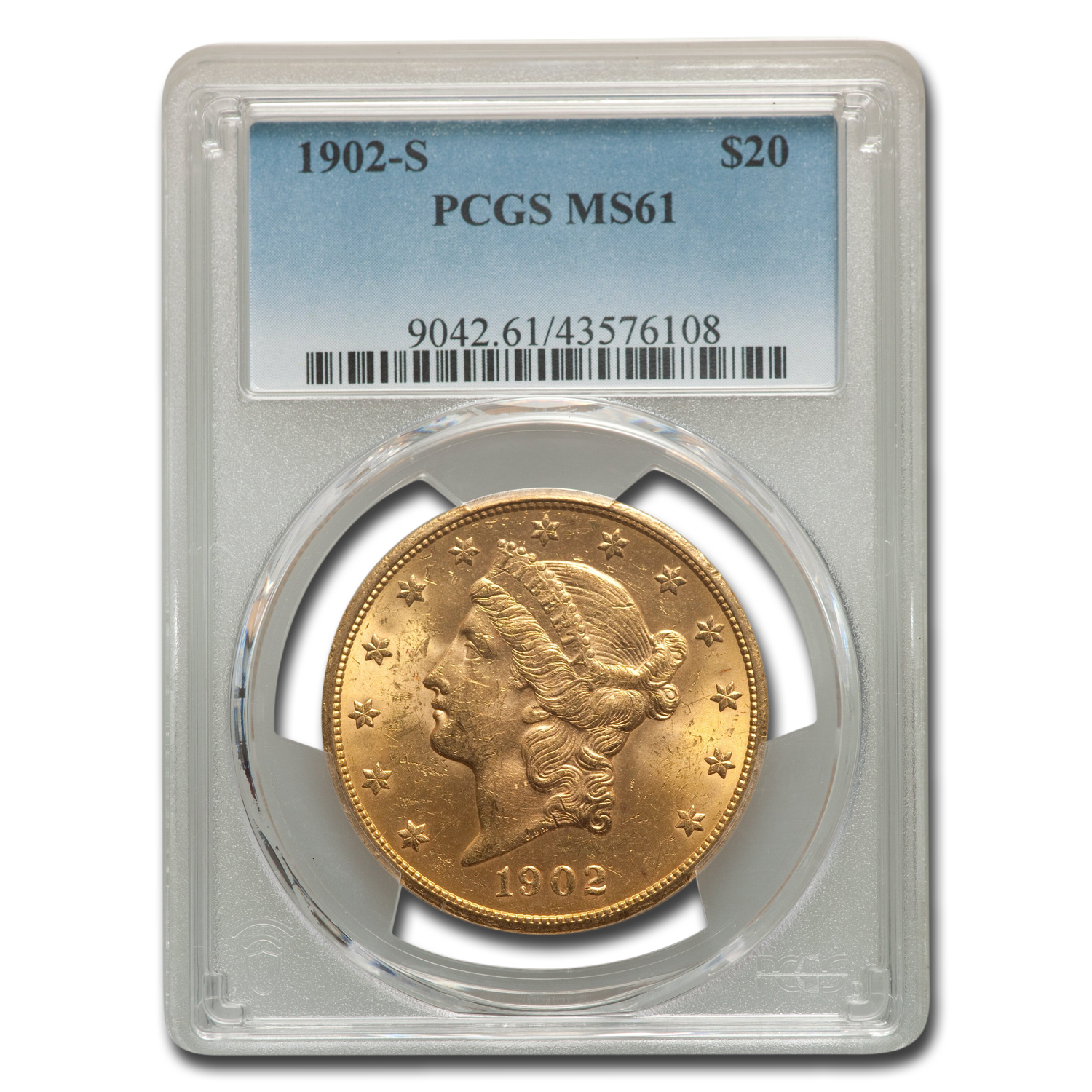 Buy 1902-S $20 Liberty Gold Double Eagle MS-61 PCGS - Click Image to Close