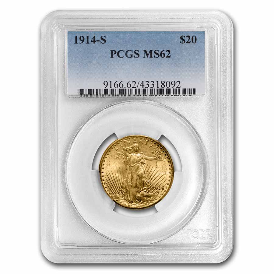 Buy 1914-S $20 Saint-Gaudens Gold Double Eagle MS-62 PCGS - Click Image to Close