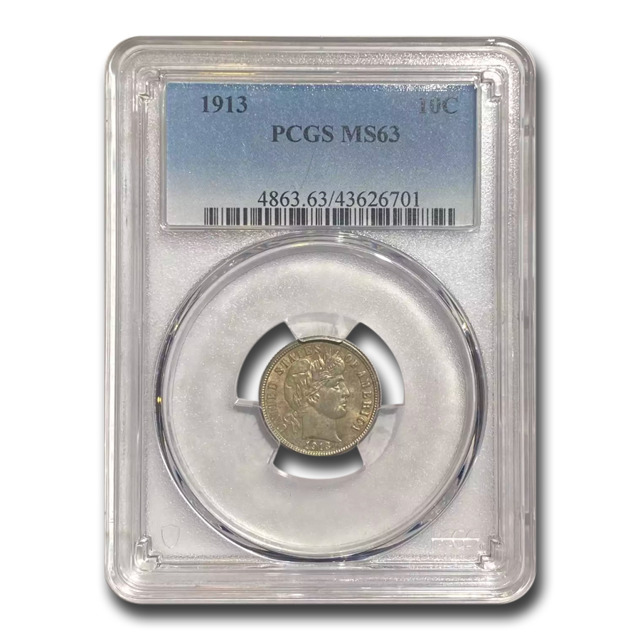 Buy 1913 Barber Dime MS-63 PCGS - Click Image to Close