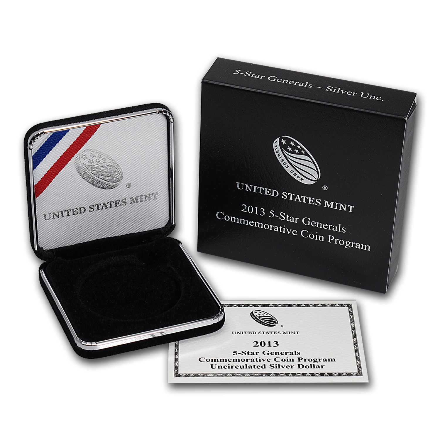 Buy OGP Box & COA - 2013 U.S. Mint 5 Star General Silver Unc. Coin - Click Image to Close