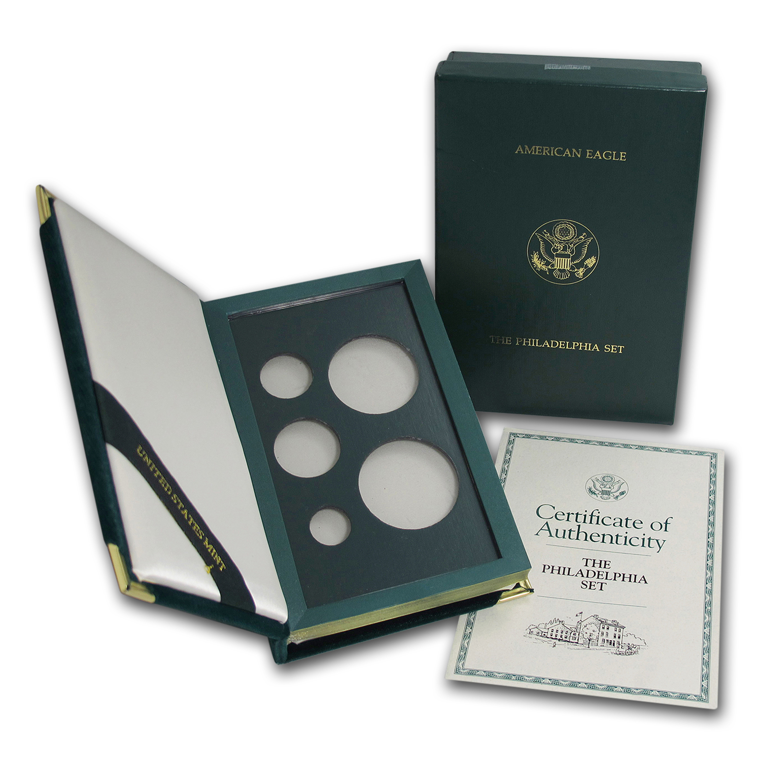 Buy OGP Box & COA - 1993 5-Coin Philadelphia Mint Proof Eagle Set - Click Image to Close