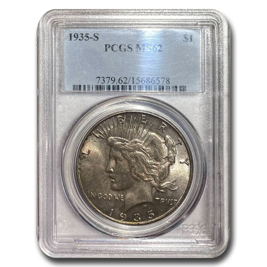 Buy 1935-S Peace Dollar MS-62 PCGS