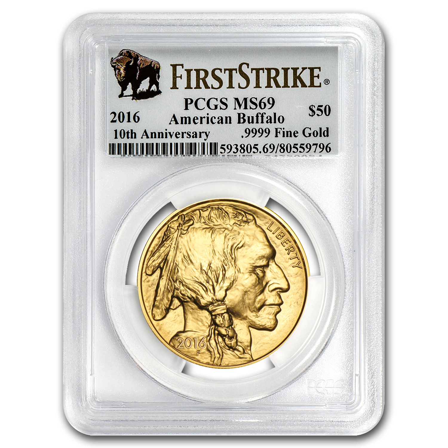 Buy 2016 1 oz Gold Buffalo MS-69 PCGS (FirstStrike?) - Click Image to Close