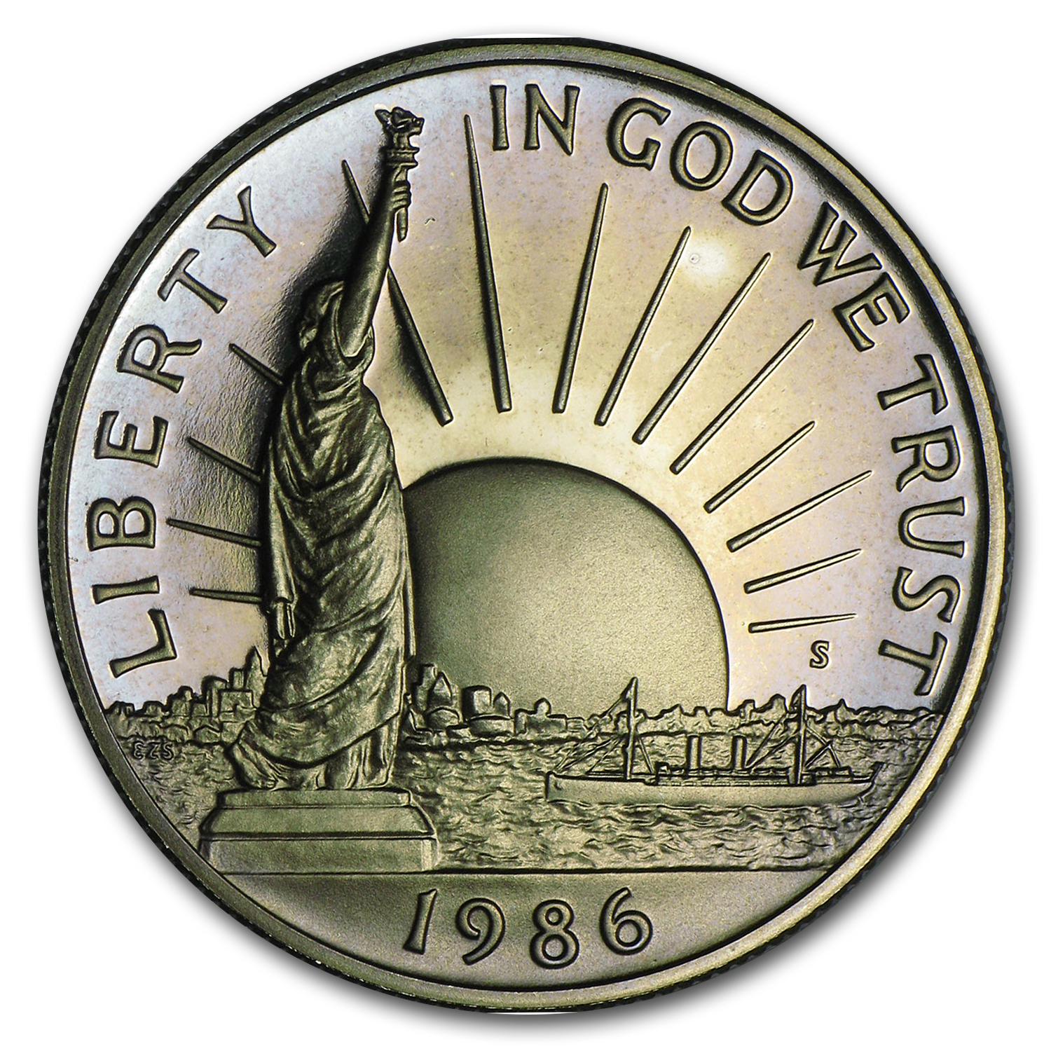 Buy 1986-S Statue of Lib 1/2 Dollar Clad Commem Prf - Click Image to Close