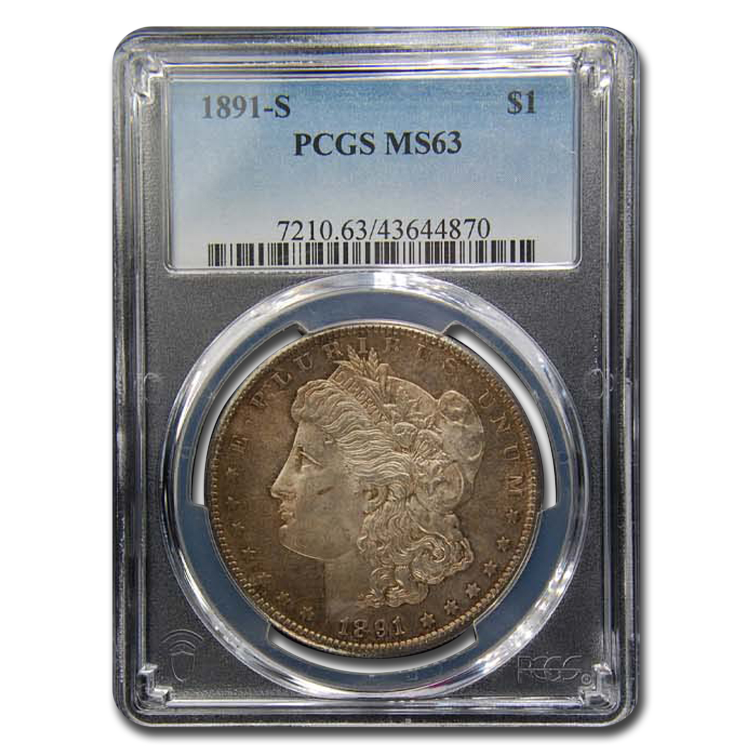 Buy 1891-S Morgan Dollar MS-63 PCGS (Toned) - Click Image to Close