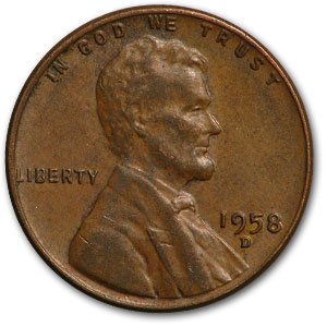 Buy 1958-D Lincoln Cent Fine+ - Click Image to Close