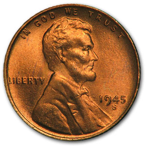 Buy 1945-S Lincoln Cent BU (Red)