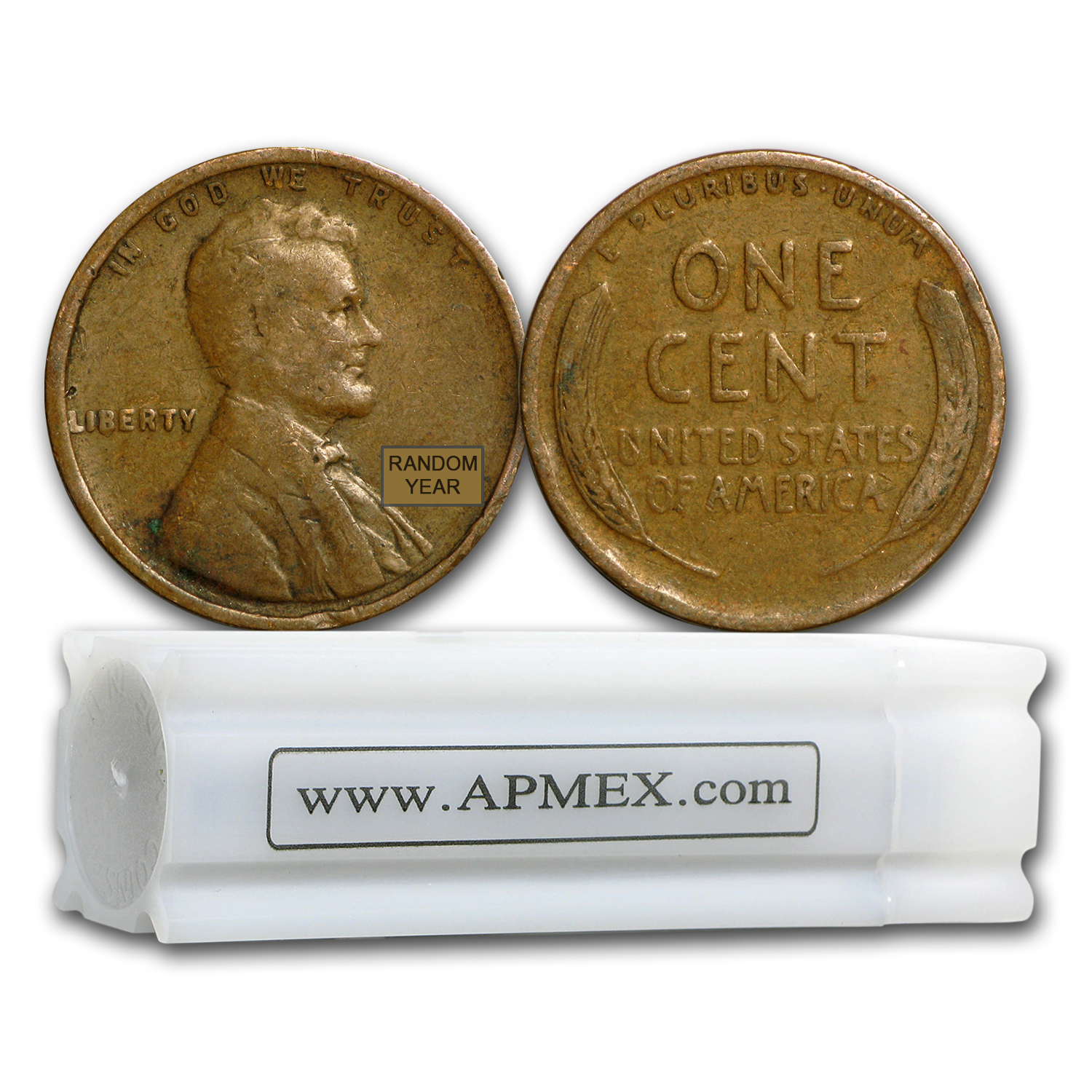 Buy 1909-1919 Lincoln Cent 50-Coin Roll Avg Circ - Click Image to Close