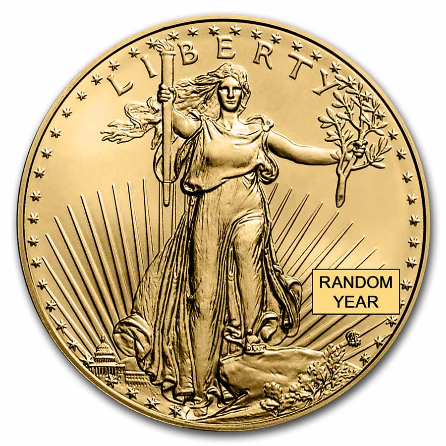 1 oz American Gold Eagle Coin BU (Random Year) 1 oz American Gold Eagle Coin BU (Random Year)