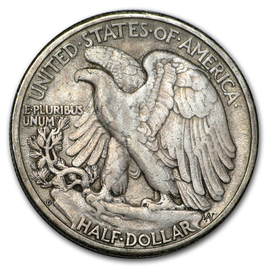 1947-D Walking Liberty Half Dollar Fine/VF