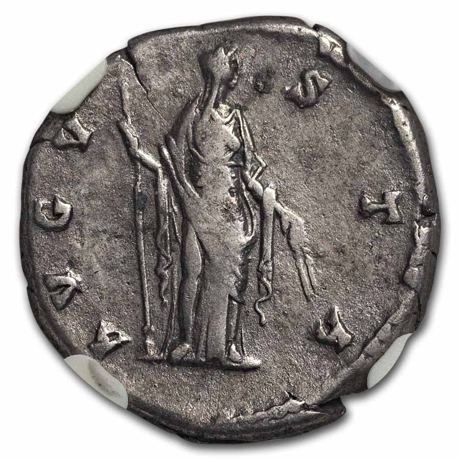 Roman AR Denarius Faustina Sr. (138-140/1 AD) VF NGC