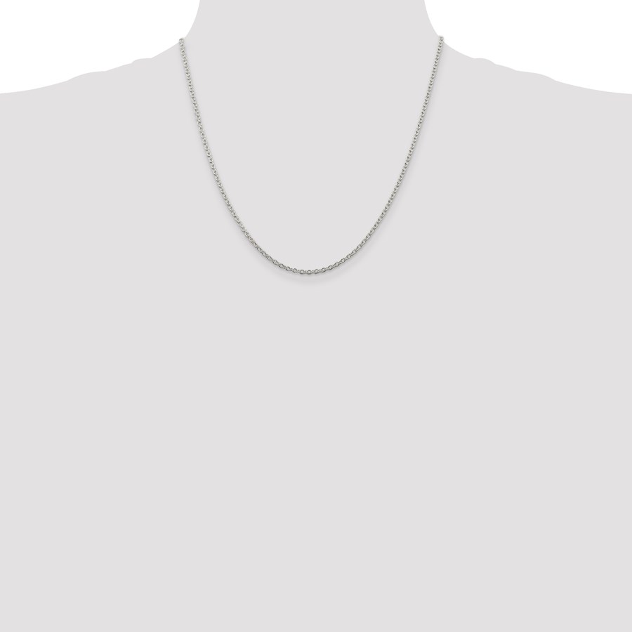 Sterling Silver 2.25 mm Cable Chain - 20 in.