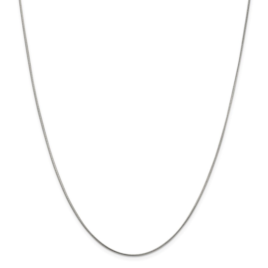 Sterling Silver 1 mm Round Snake Chain - 24 in. Sterling Silver 1 mm Round Snake Chain - 24 in.