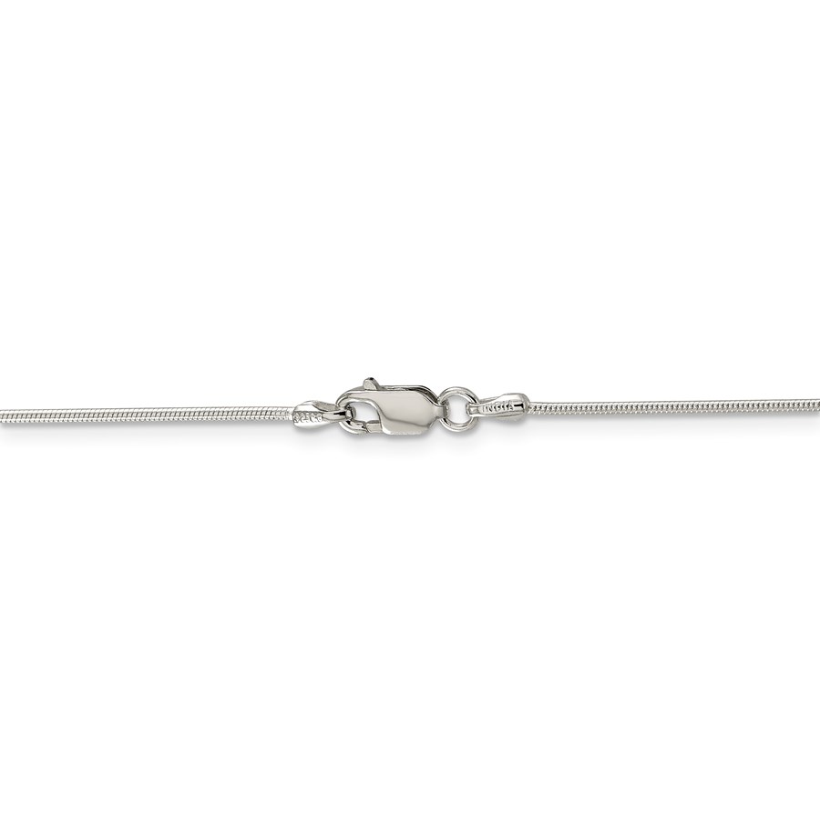 Sterling Silver 1 mm Round Snake Chain - 24 in.