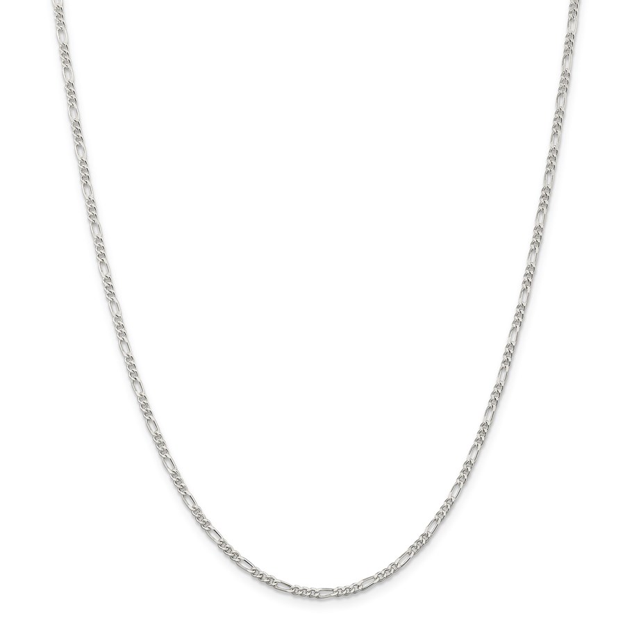 Sterling Silver 2.25 mm Figaro Chain - 24 in.