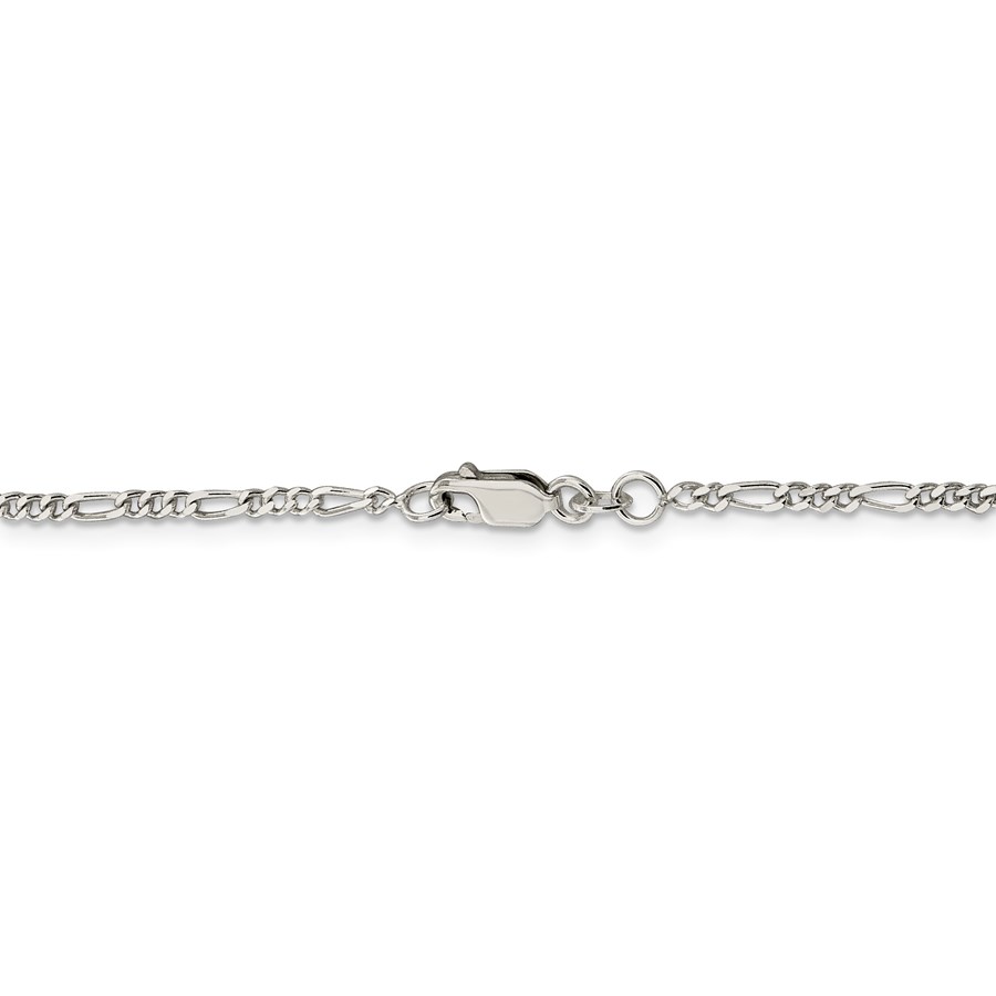 Sterling Silver 2.25 mm Figaro Chain - 24 in.