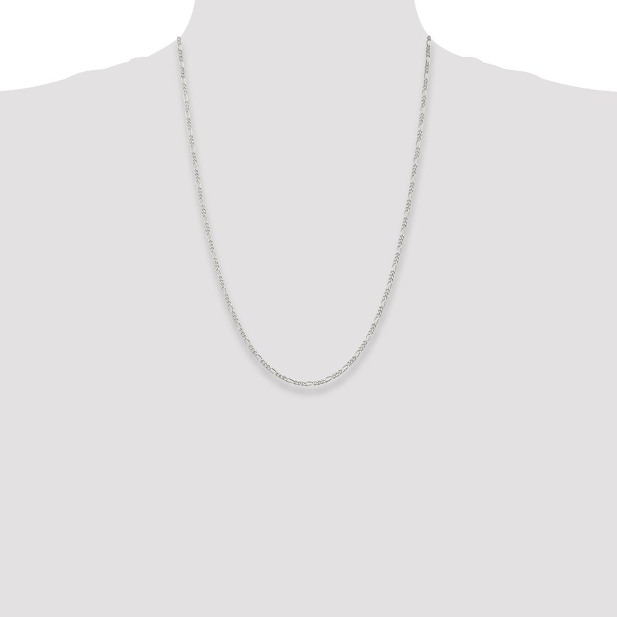 Sterling Silver 2.25 mm Figaro Chain - 24 in.