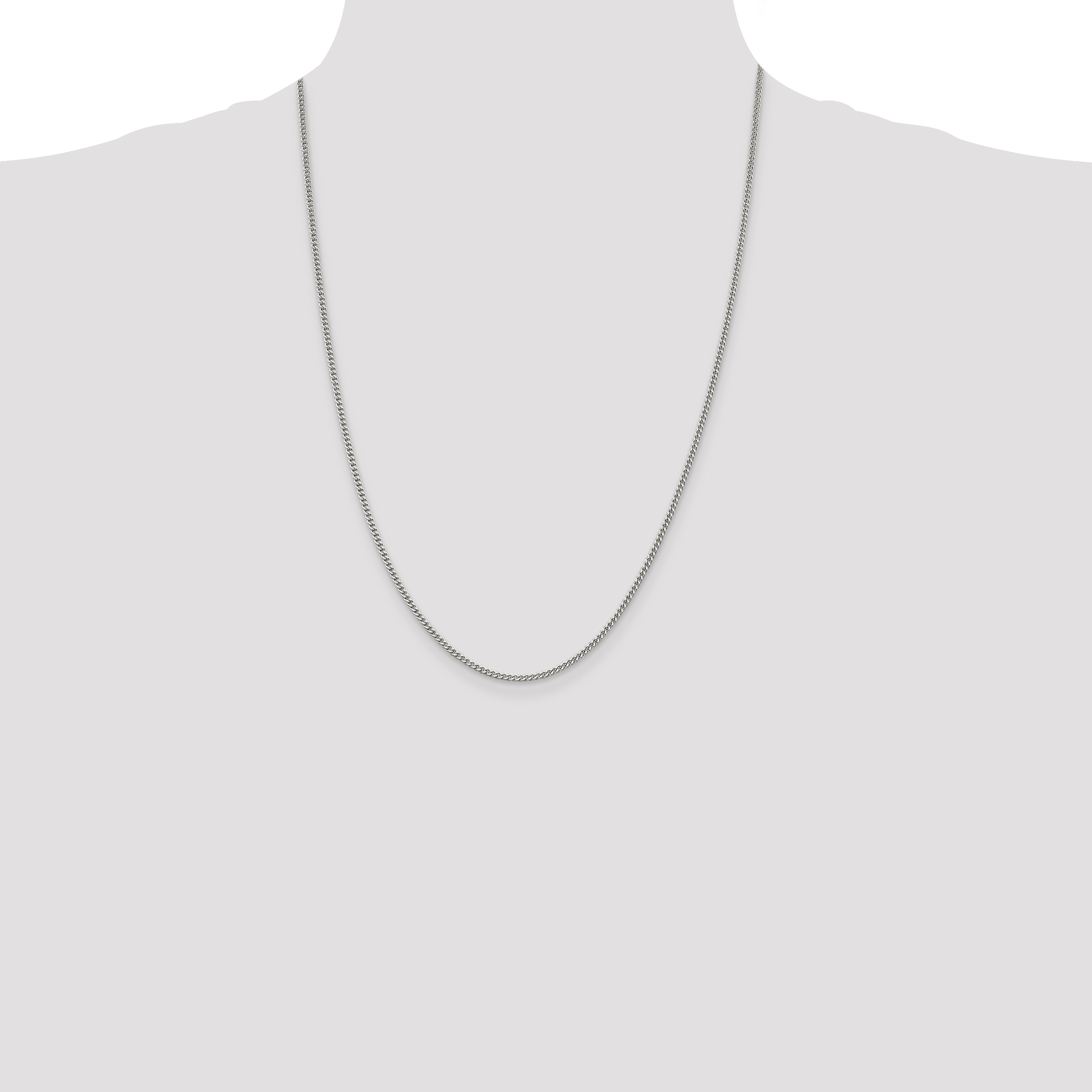 Sterling Silver 2 mm Curb Chain - 24 in.