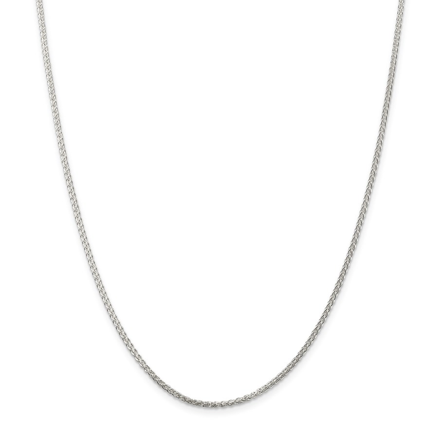 Sterling Silver 1.75 mm Round Spiga Chain - 24 in. Sterling Silver 1.75 mm Round Spiga Chain - 24 in.