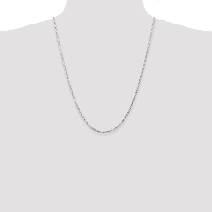 Sterling Silver 1.75 mm Round Spiga Chain - 24 in.