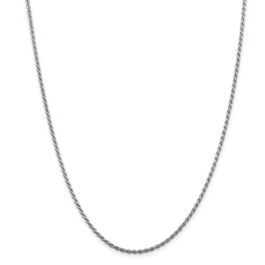 Sterling Silver 1.75 mm Diamond Cut Rope Chain - 24 in.