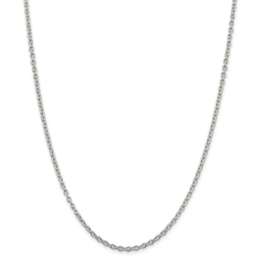 Sterling Silver 2.75 mm Cable Chain - 24 in.