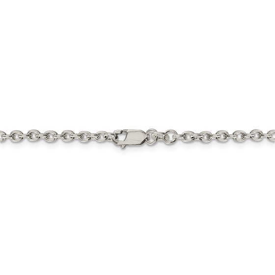 Sterling Silver 2.75 mm Cable Chain - 24 in.