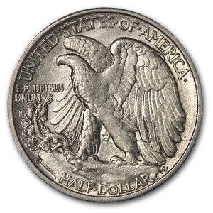 1944-S Walking Liberty Half Dollar AU