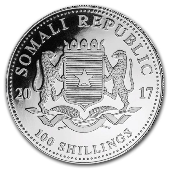2017 Somalia 1 oz Silver Elephant (MintDirect® Premier Single)