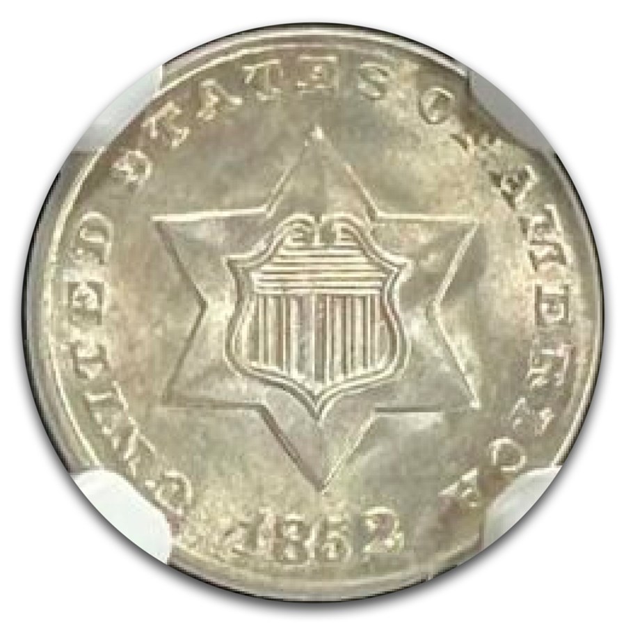 1852 Three Cent Silver MS-67 NGC