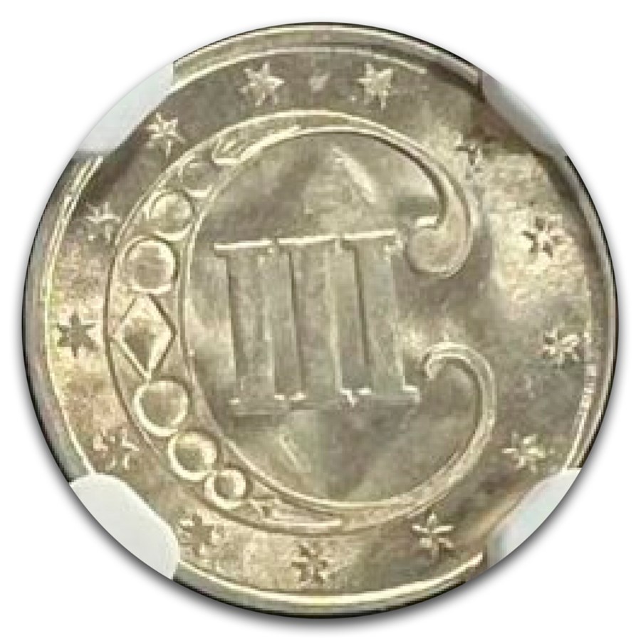 1852 Three Cent Silver MS-67 NGC
