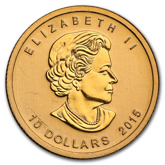 2015 Canada 1/4 oz BU Gold $10 Polar Bear and Cub