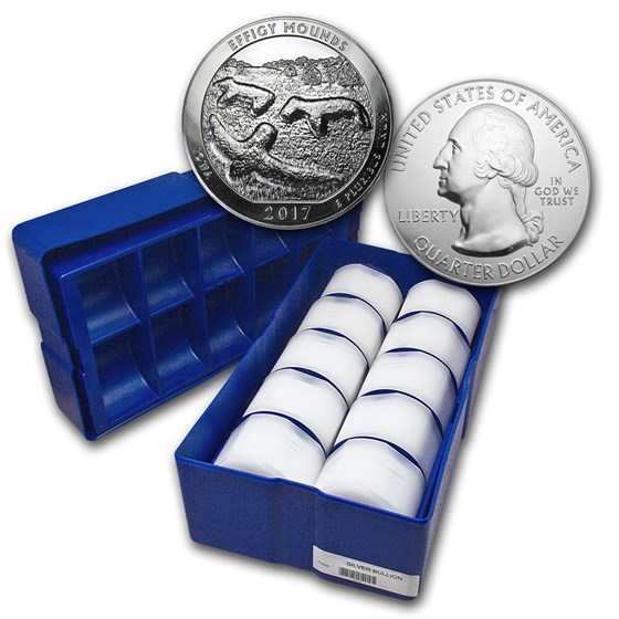 2017 5 oz Silver ATB Effigy Mounds National Monument, Iowa
